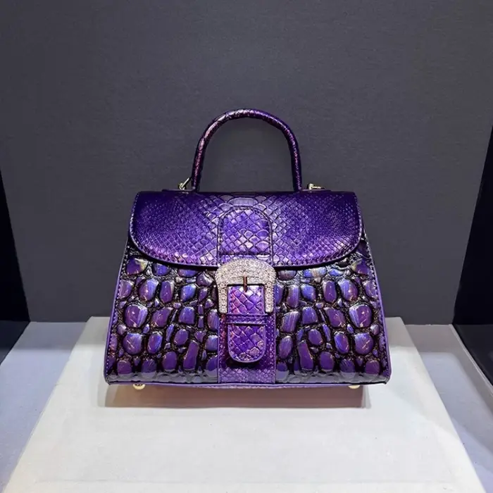 Marque de luxe 2025 sac pour femme en cuir de Crocodile nouveau sac à main épaule sacs à bandoulière pour femmes aseo Ж Galega