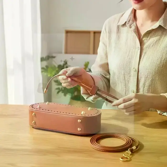 Kit d'accessoires DIY pour sac à main au crochet : base de sac en cuir PU