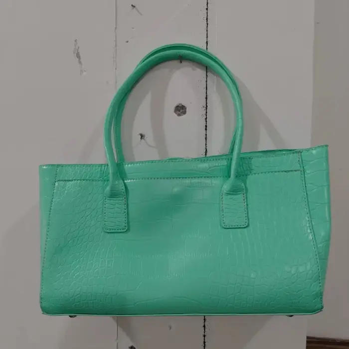 Sac à main à poignée supérieure en cuir gaufré effet crocodile