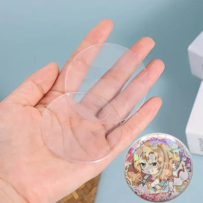 5 pièces Badge protecteur Ita sac broche étui Transparent de protection Badge affichage manchon rond Anime Badge manchon de protection Badge broches