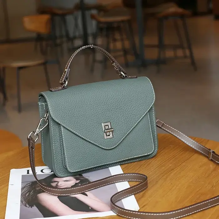 Femmes vache naturelle en cuir véritable sac à bandoulière femme grande capacité sac