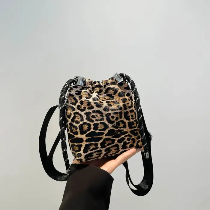 Mini sac à bandoulière en cuir léopard pour femme, petit sac de téléphone, proximité, Wstring initié