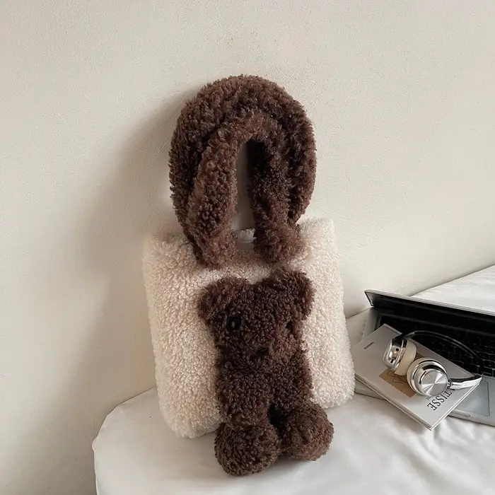 Style japonais Kawaii sac femmes dessin animé en peluche sac à bandoulière