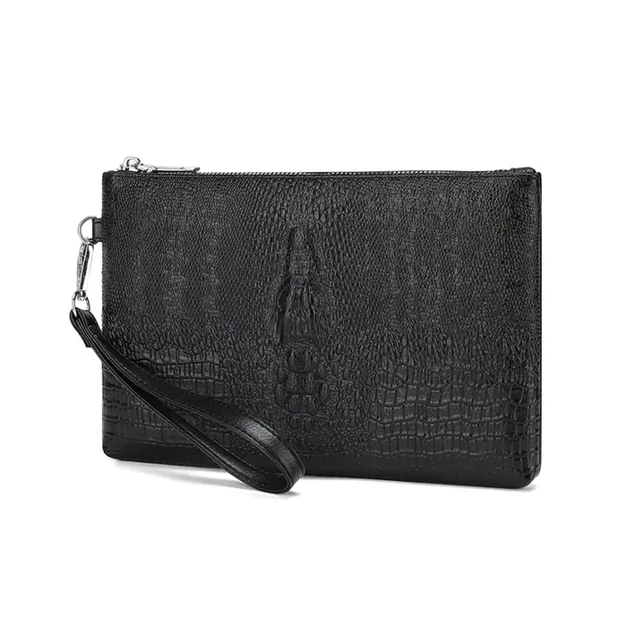 Pochette de jour en cuir PU souple pour homme