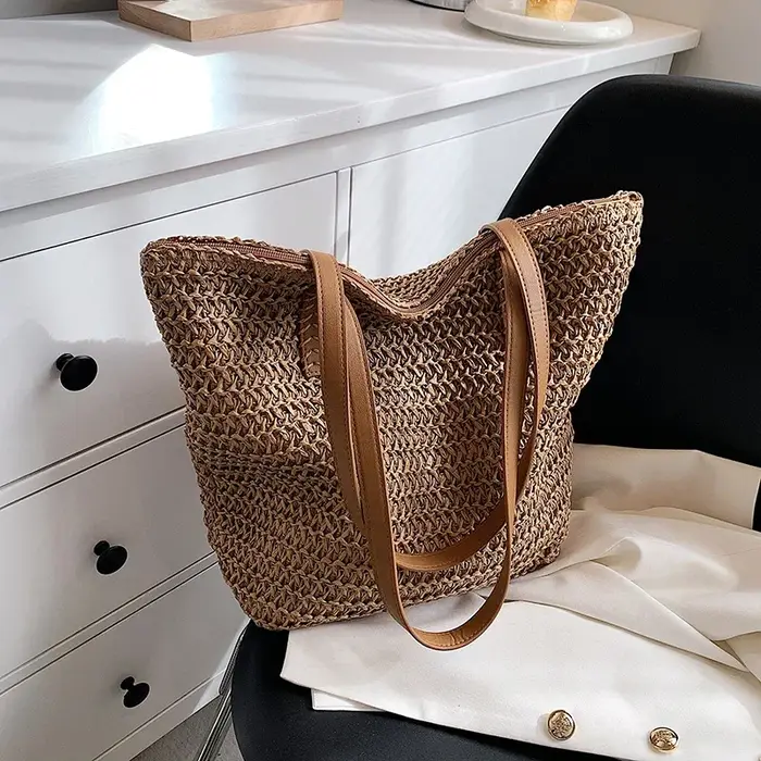 Sac à main bohème en paille pour femmes