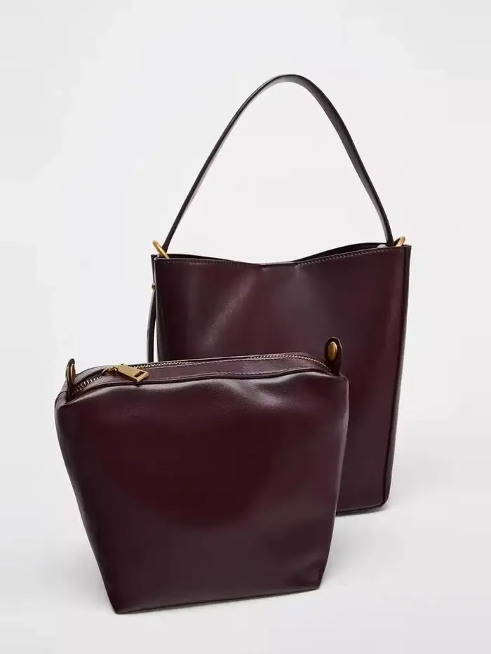 Sac à bandoulière tendance en forme de seau pour femme