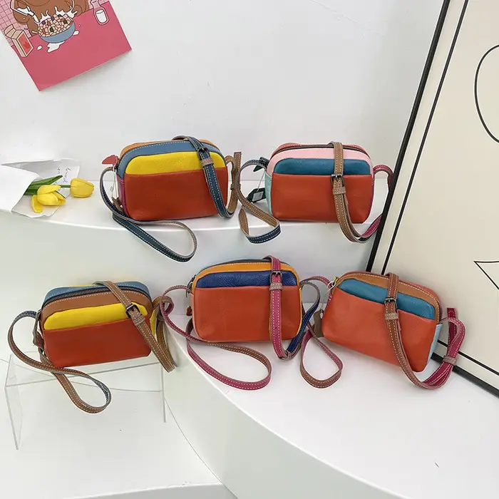 100% sac de messager en cuir véritable de luxe