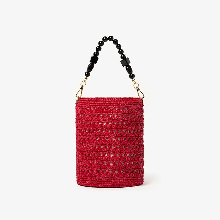 BEAUTODAY – sacs seau en raphia pour femmes, couleur unie, grande capacité, sacs à main décontractés