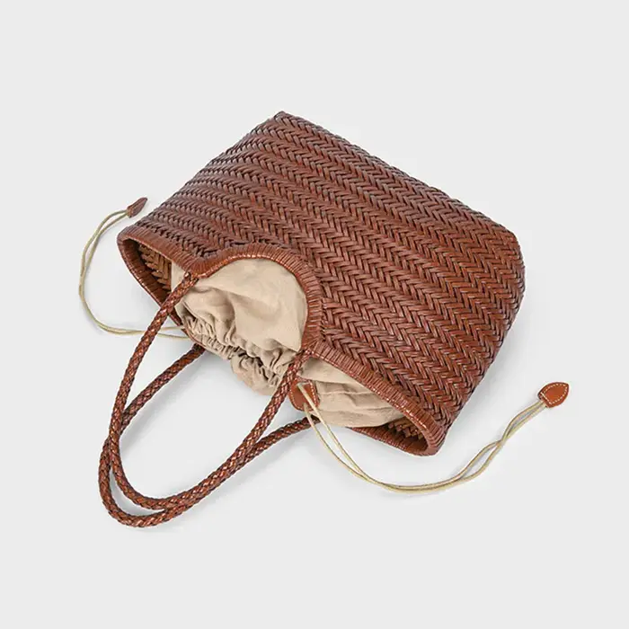 Sacs à main femmes en cuir véritable sac à bandoulière tissage sac à provisions décontracté Vintage grand fourre-tout