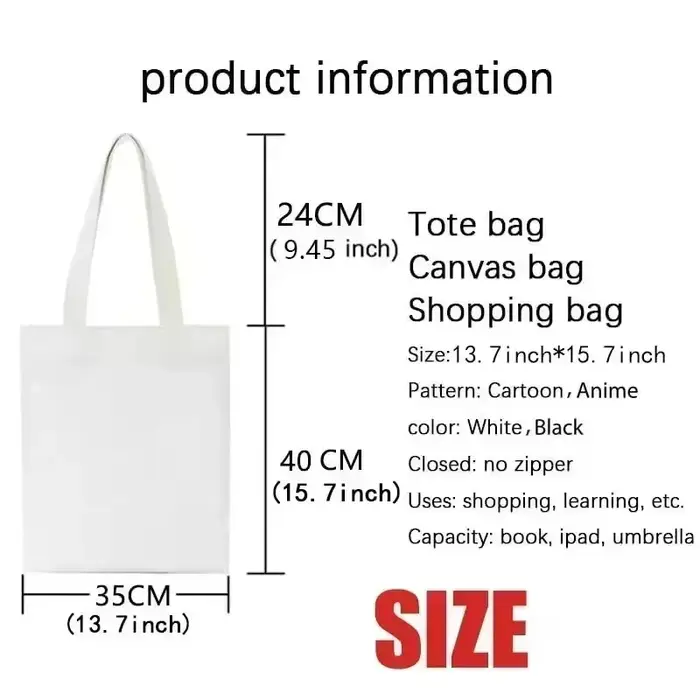 Sac fourre-tout en toile avec motif des monuments de Paris