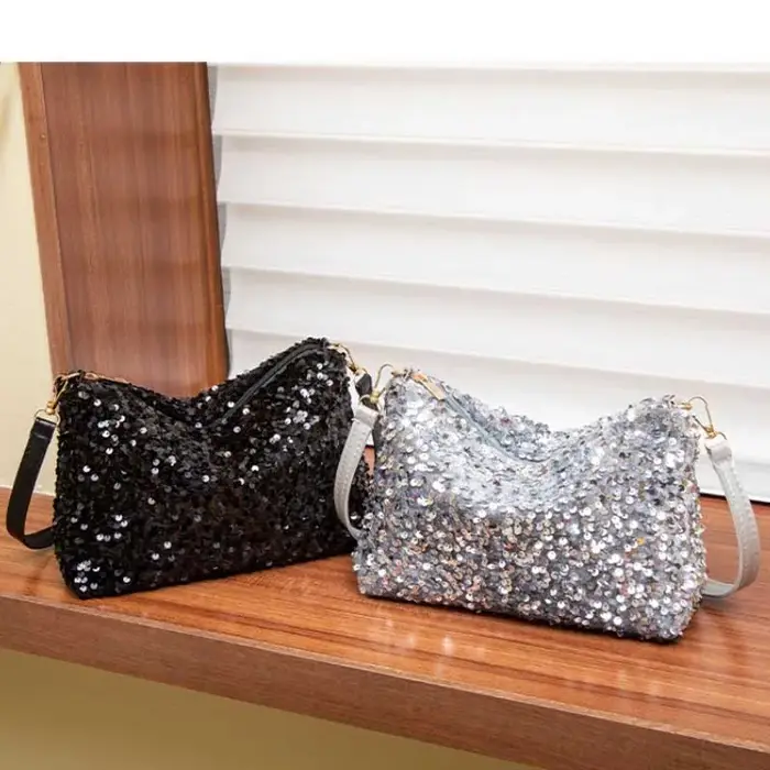 Sac à main scintillant à paillettes pour femmes