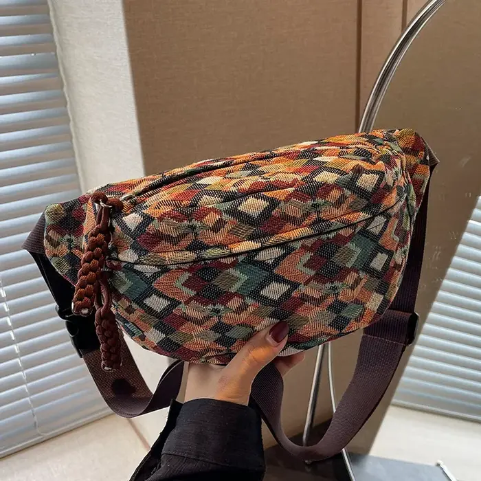 Bohême velours côtelé ceinture sacs pour femmes mode Fanny Pack femme banane taille sac hanche sac à main épaule bandoulière poitrine sac poche