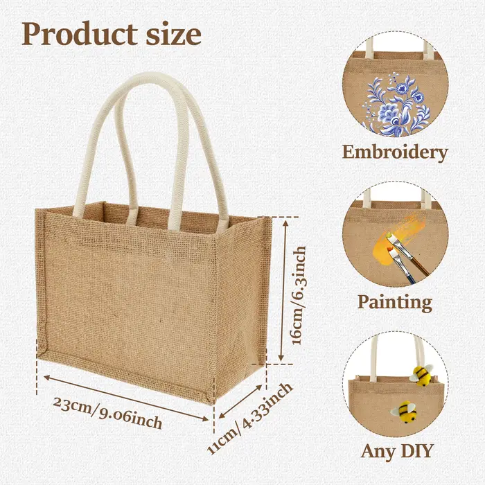 Sacs fourre-tout en toile de jute