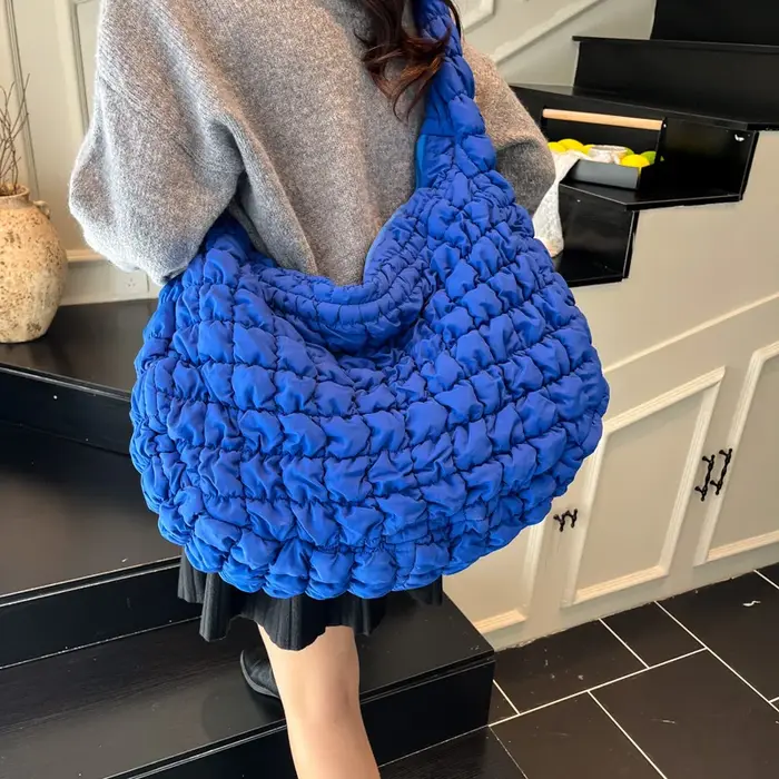 Sac à bandoulière Hobo avec Design plissé