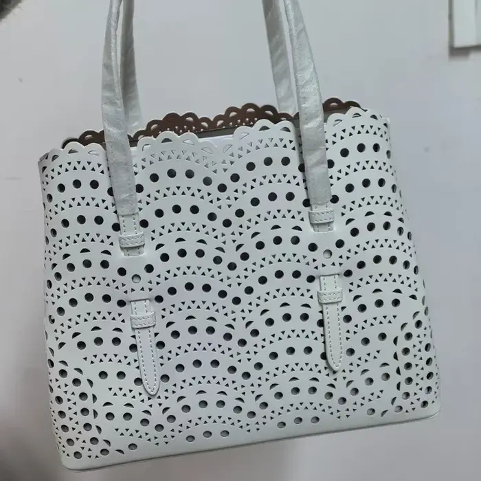VOLVAETEC nouvelle Niche peau de vache sac fait à la main français rétro sac fourre-tout Laser fleur