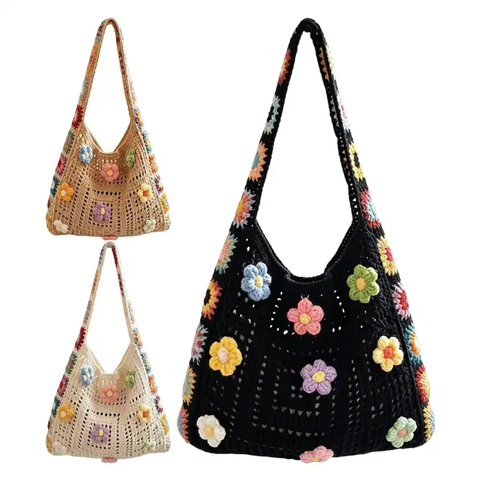 Sacs en crochet bohème pour femmes