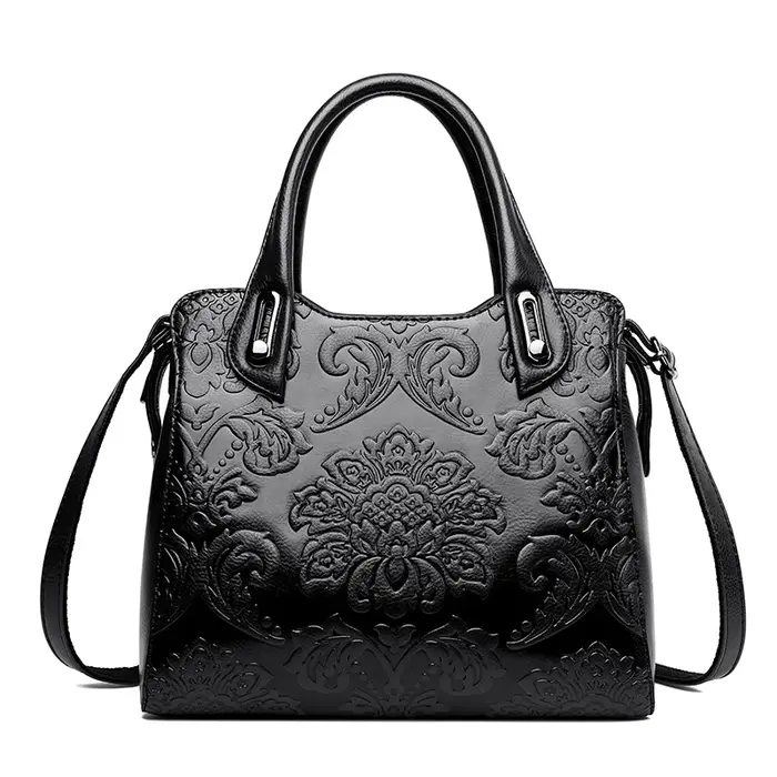 Sac à Main de Luxe Vintage Embossé en Cuir PU Élégant Grande Capacité pour Femmes