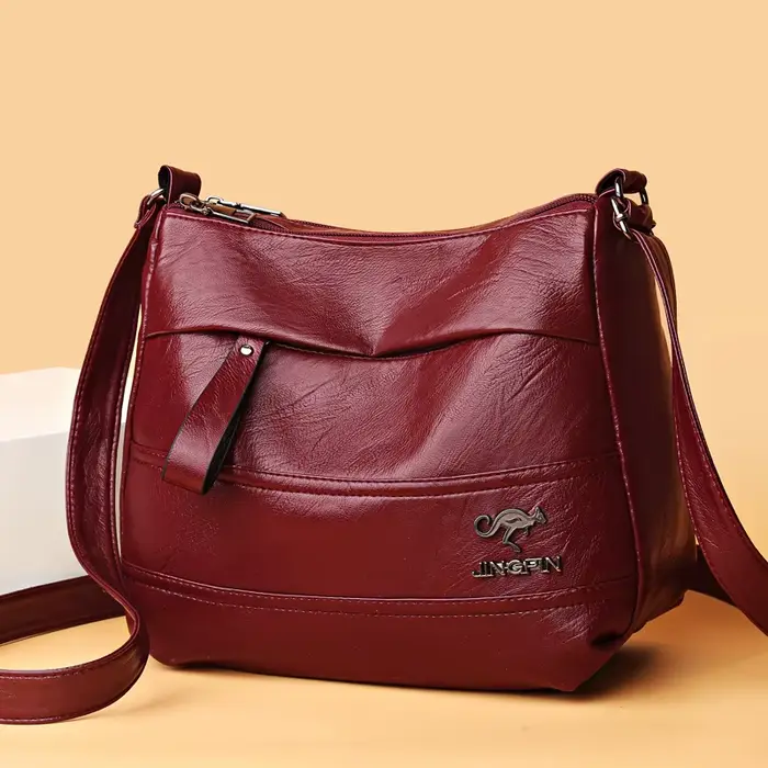 Sac à main asymétrique épaule dénudée en cuir élégant
