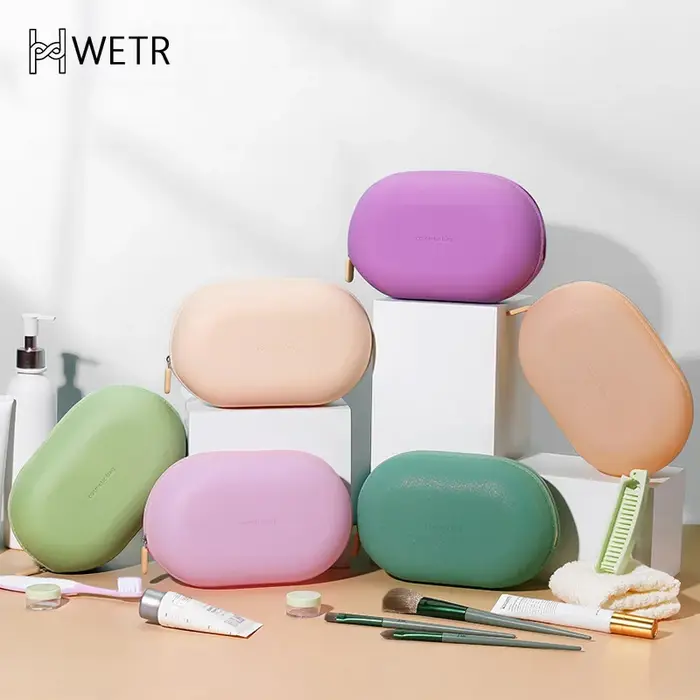 Sac à cosmétiques en Silicone de grande capacité