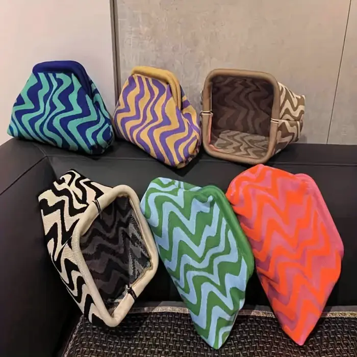 2025 NOUVEAU dames plage sac à bandoulière Vintage lettre Crochet tricoté fourre-tout