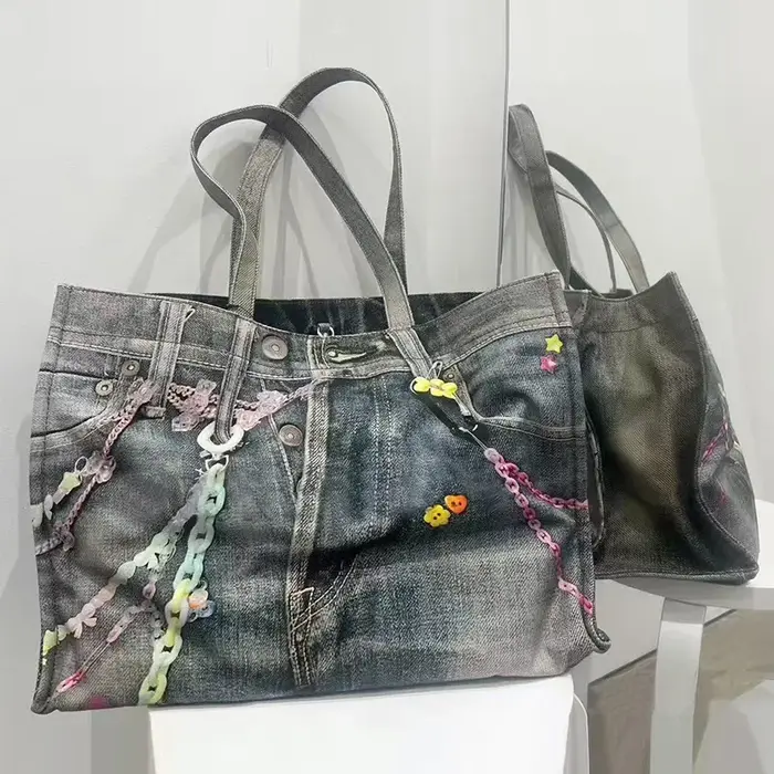 Sac fourre-tout en Denim tendance pour femmes