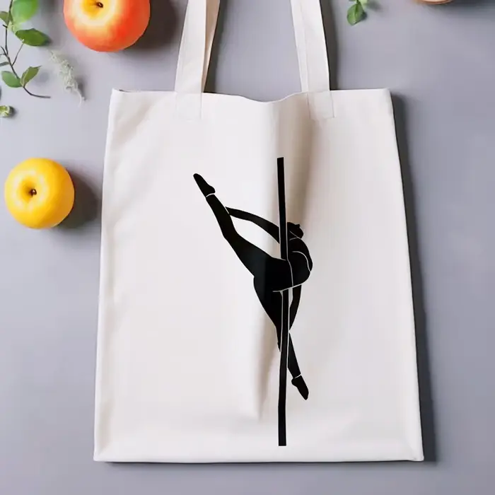 Sac fourre-tout en toile avec motif Pole Dancing