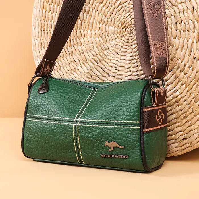 Sac à bandoulière en cuir véritable pour femme