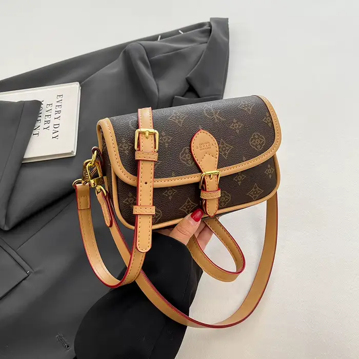 Sac carré tendance à imprimé floral pour femme, léger, luxueux, polyvalent, sac bandoulière décontra