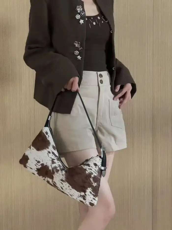 Sac à bandoulière en crin de cheval à la mode
