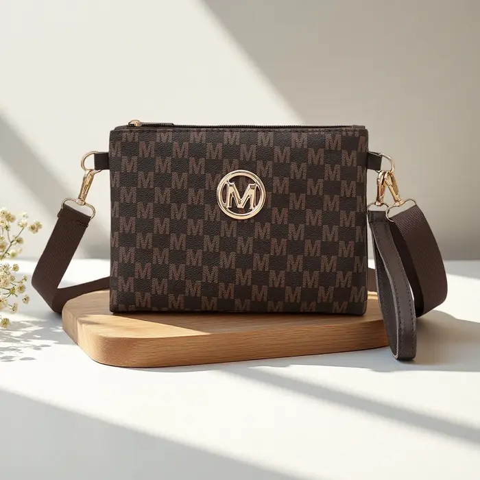 Petit sac à bandoulière monogramme rétro vintage