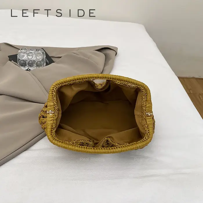 Sacs à bandoulière en paille tressée LEFTSIDE pour femmes – Collection été 2026
