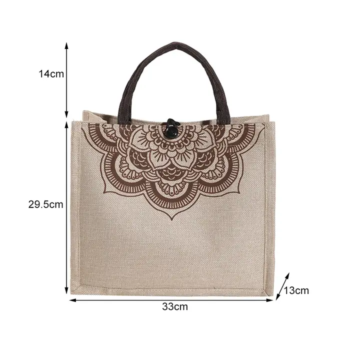 Sac à Main Vintage en Lin pour Femme