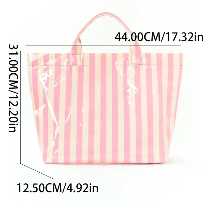 Sac fourre-tout rayé en PVC