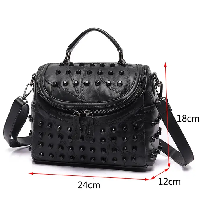 2024 luxe femmes Sac en cuir véritable en peau de mouton sacs de messager
