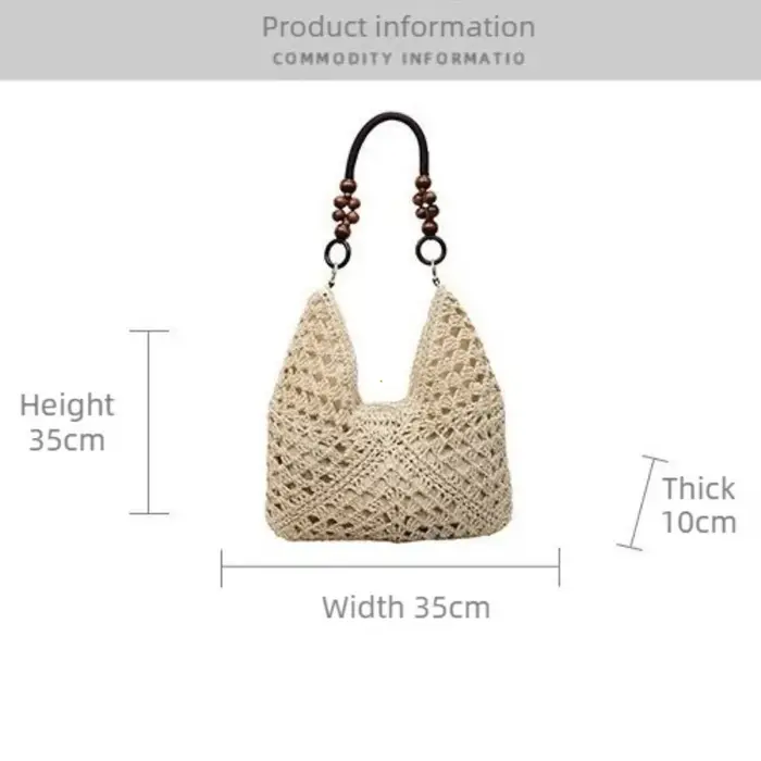 Sac cabas en paille tressée