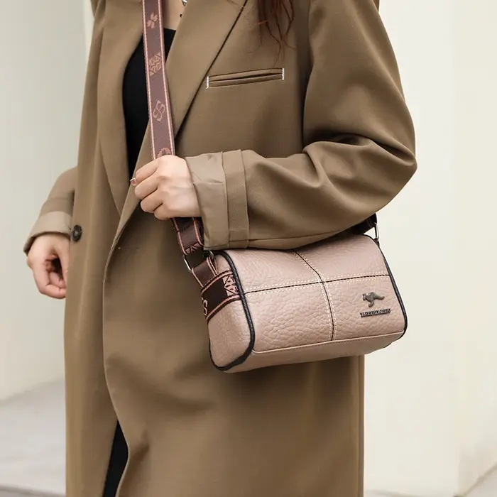 Sac à bandoulière en cuir véritable pour femme