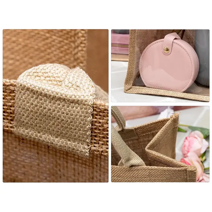 Sac fourre-tout en toile de jute de plage avec nom personnalisé