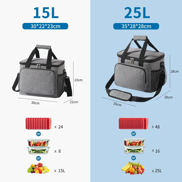 Sac isotherme en tissu Oxford grande capacité pour pique-nique en extérieur
