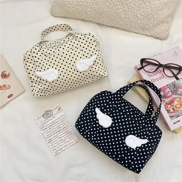 Sac à main ailes à pois mignon