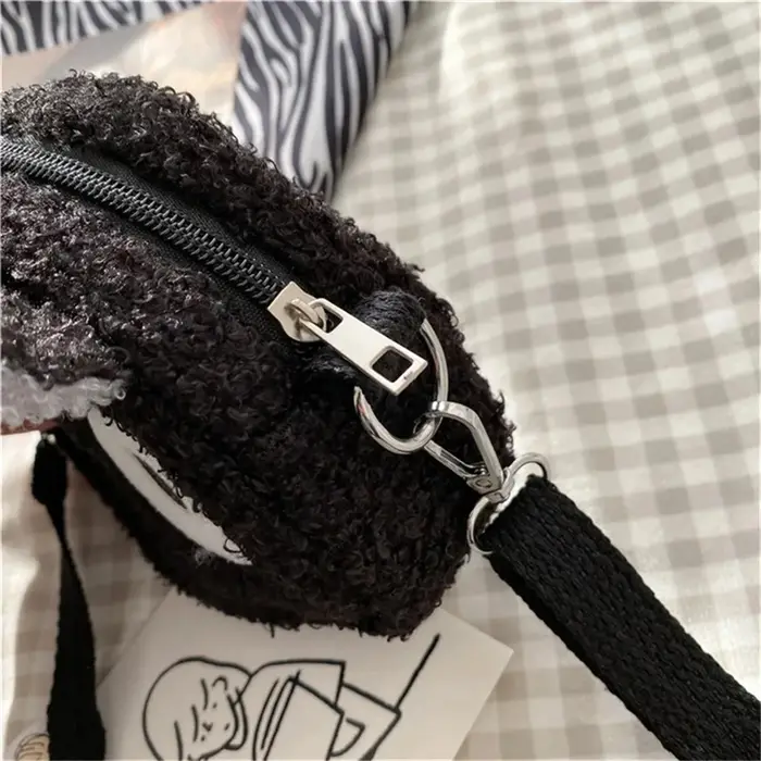 Sac à bandoulière en peluche de style japonais HOMEFISH pour femmes