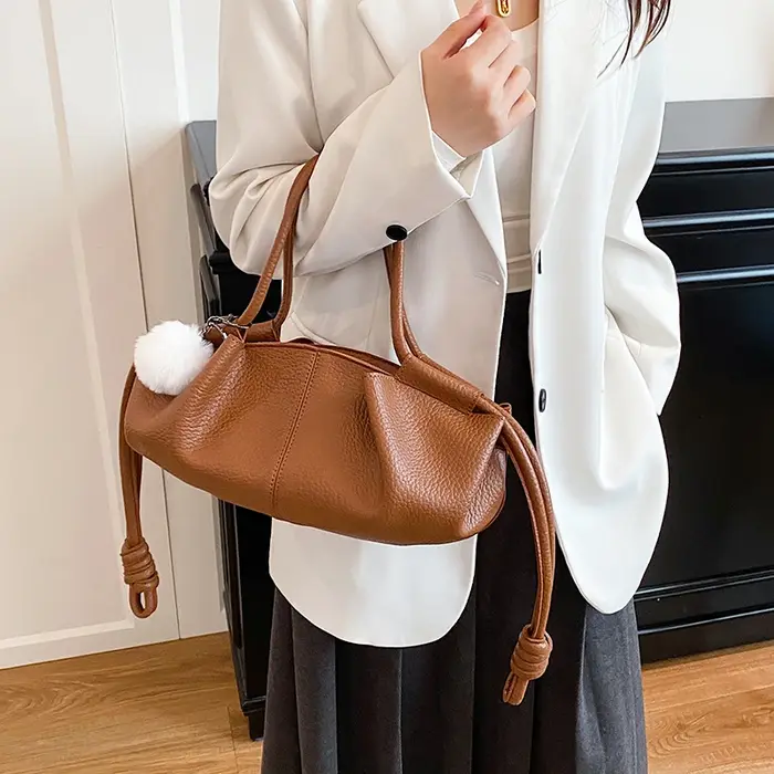 Sac à main orange en cuir PU de haute qualité