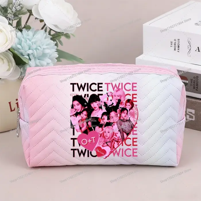 Sac à cosmétiques de grande capacité Kpop Blackpink pour femmes