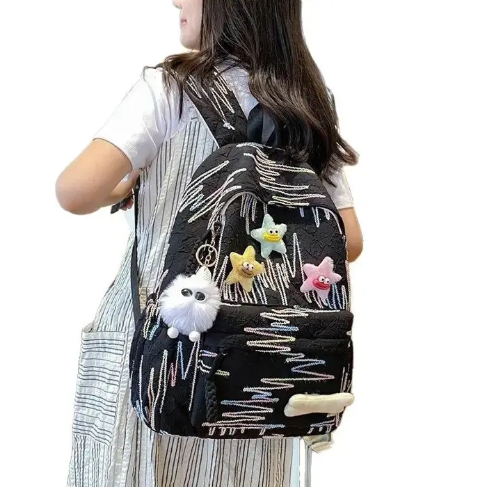 Sac à dos d'école tendance pour femme : sac de rangement spacieux pour collège et voyage - Organisateur de banlieue
