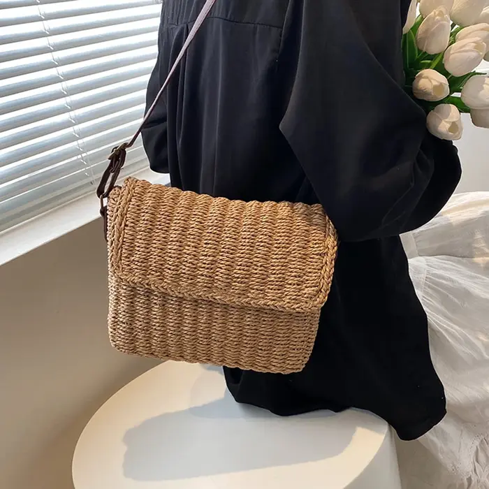 Sac à main en raphia pour femmes