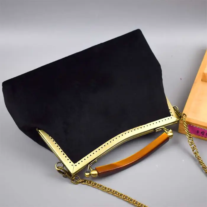 Classique Vintage noir sacs mère cadeau velours sac
