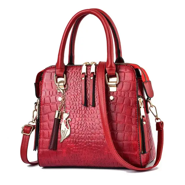 Yogodlns luxe motif Crocodile sac à main femmes hiver nouveau PU cuir gland sac à bandoulière marque