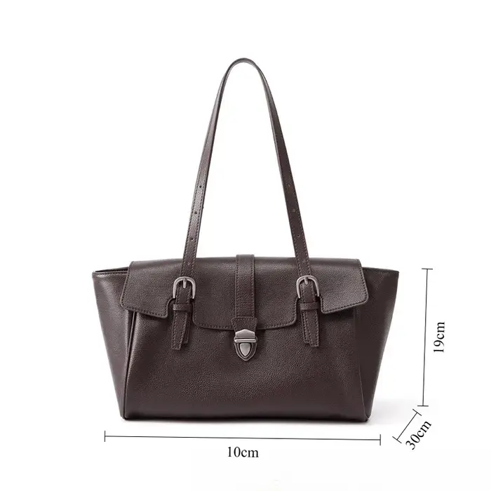 Sac fourre-tout en cuir véritable pour femme