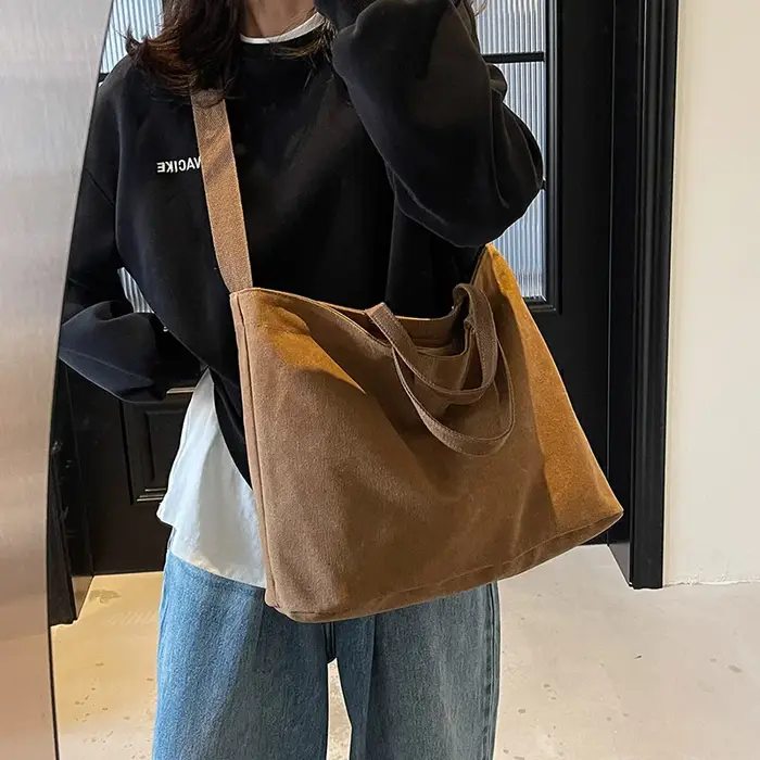 Sac fourre-tout en toile grande capacité