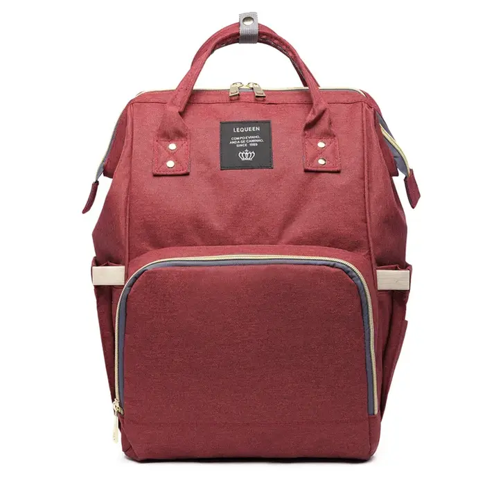 Lequeen-Sac à langer de grande capacité pour femme, sac à dos de voyage, sac d'allaitement pour les 