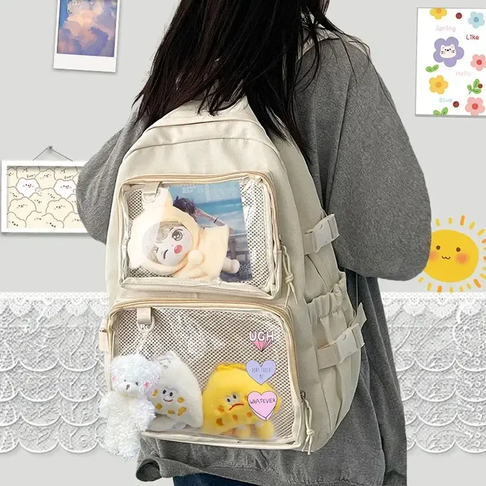Japonais Kawaii Itabag femmes nouveau 2024 sac à dos Transparent